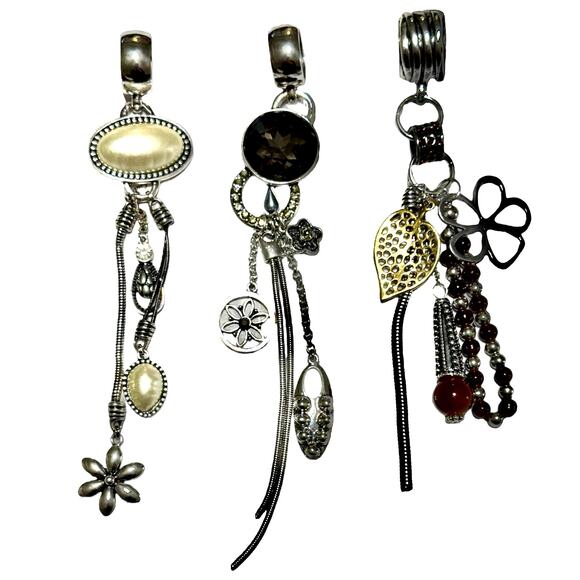 Isabellas Journey 6 Large Scarf Pendants Fashion Jewelry Necklace Slide NWT - Picture 9 of 13